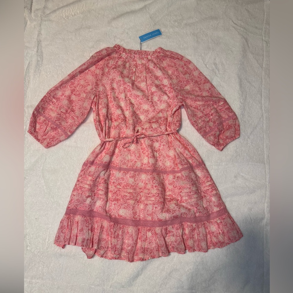 Draper James Kellie Babydoll Dress in Pink Paisley - Picture 6 of 6
